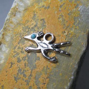 Silver Roadrunner Charm New Mexico State Bird Meep Meep